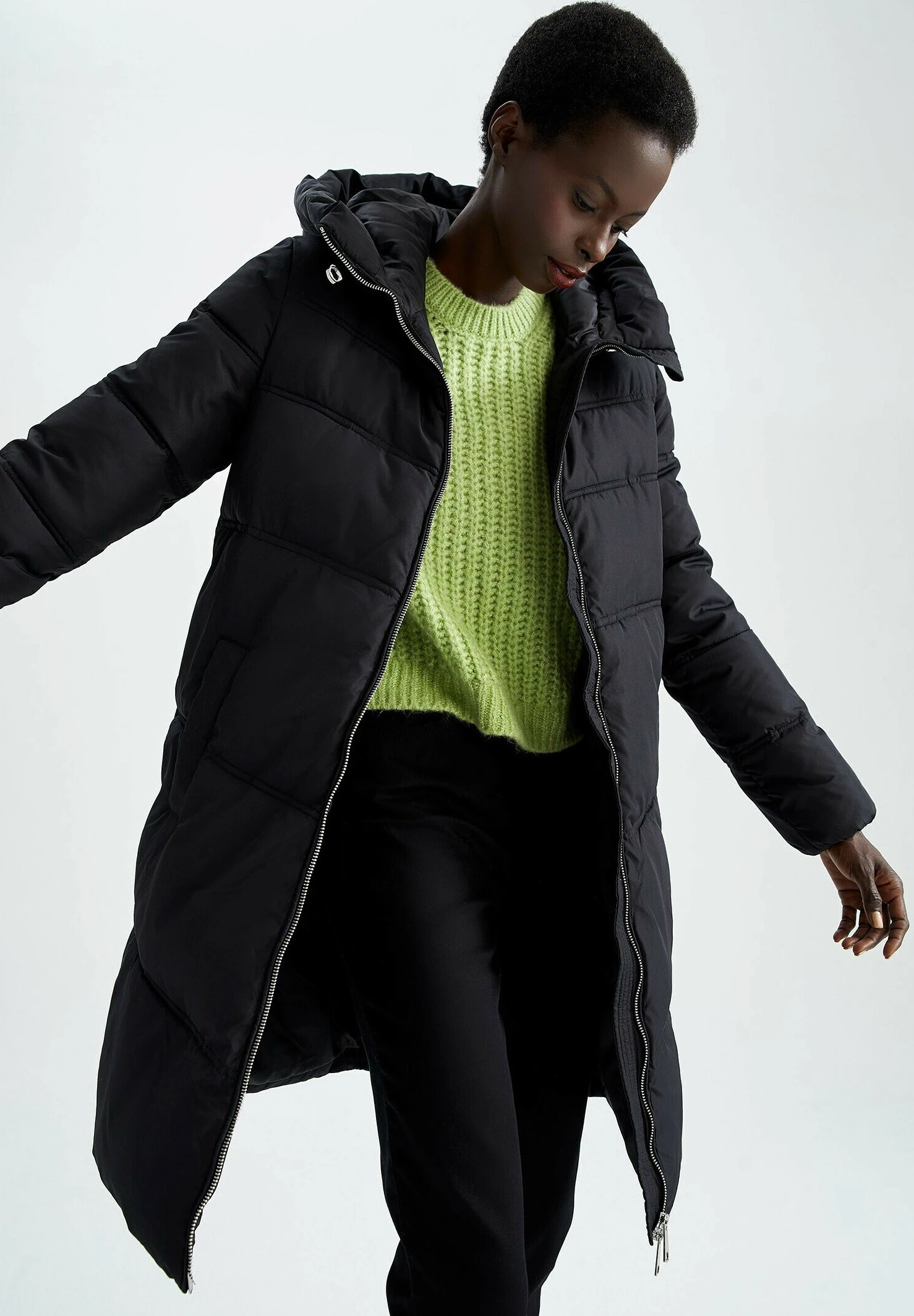 DeFacto Relax Fit- Winterjas - Black 3 DeFacto Relax Fit- Winterjas - Black