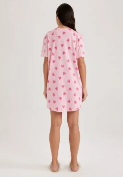 DeFacto Regular Fit- Nachtjapon - Pink -DeFacto d01541fa34aa43b1b1ab6616cce29754
