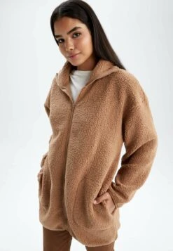 DeFacto Relax Fit - Fleecejas - Beige