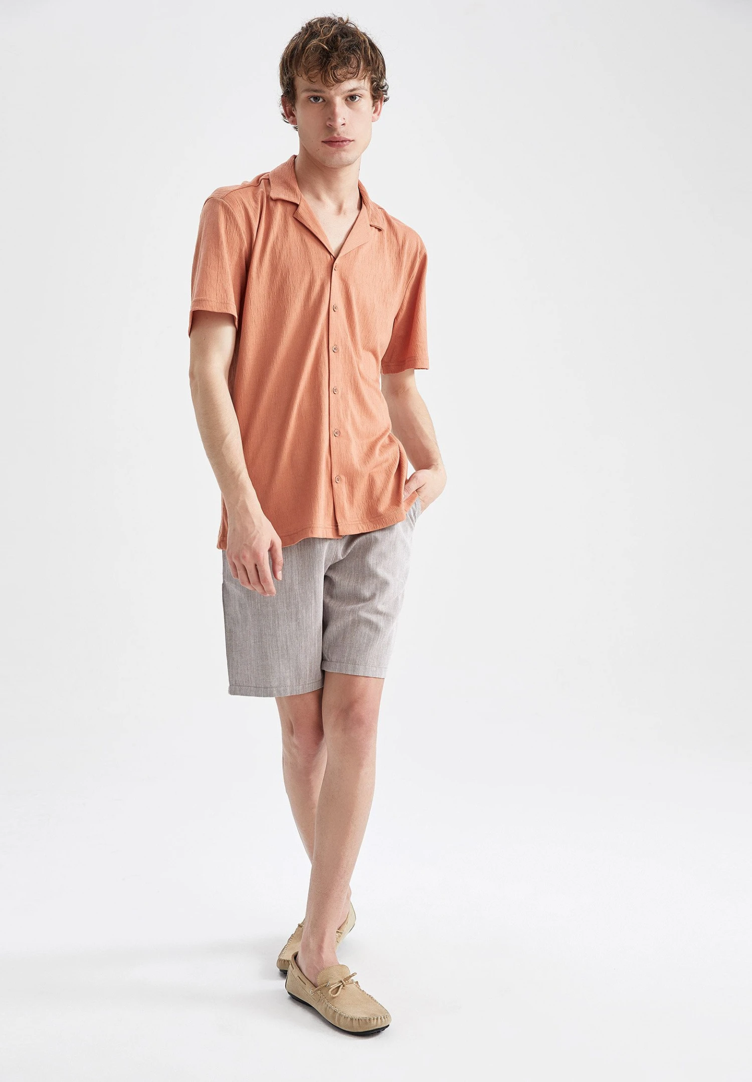 DeFacto Regular Fit- Overhemd - Orange 4 DeFacto Regular Fit- Overhemd - Orange - Afbeelding 2