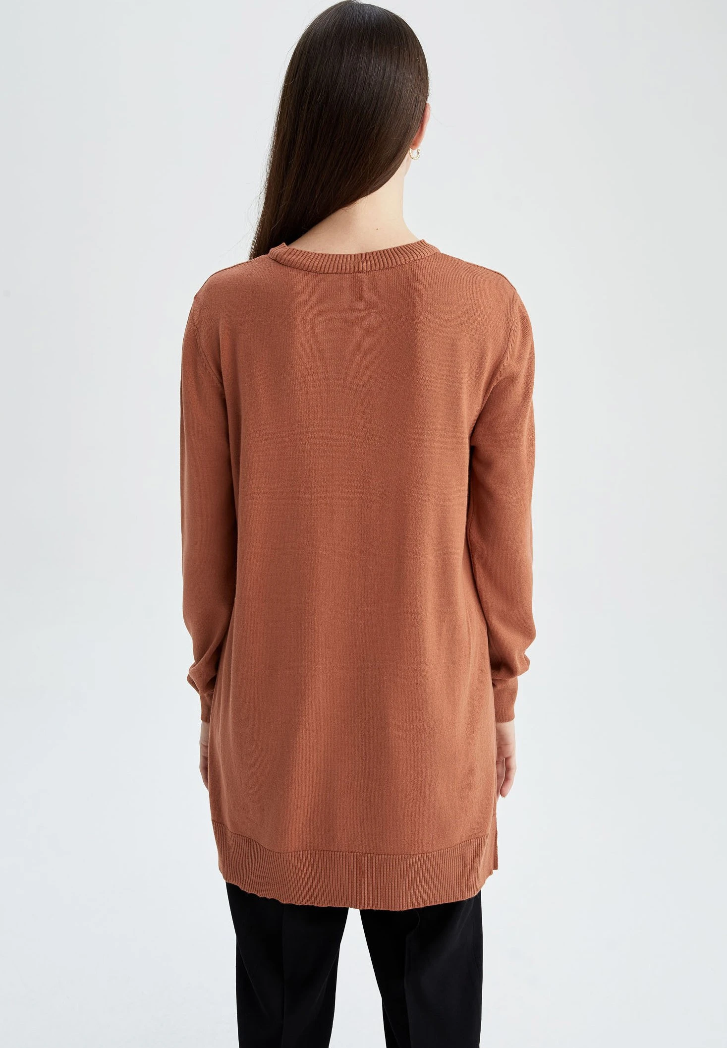 DeFacto Regular Fit Long Sleeved- Trui - Brown 5 DeFacto Regular Fit Long Sleeved- Trui - Brown - Afbeelding 3