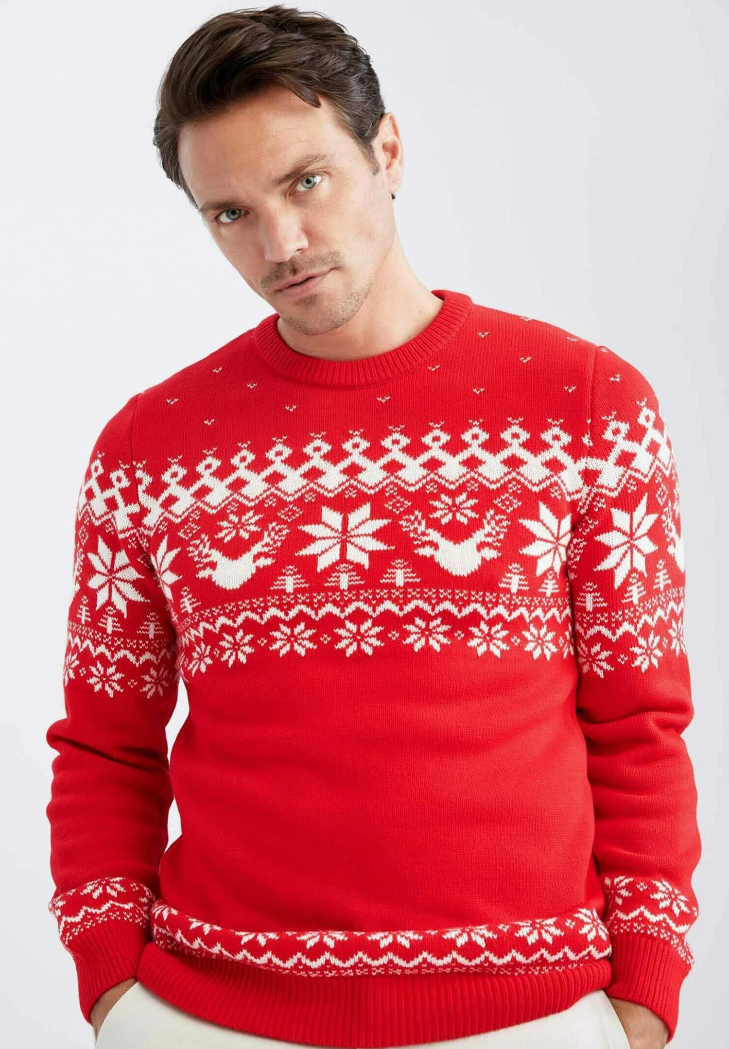 DeFacto Regular Fit - Trui - Red 3 DeFacto Regular Fit - Trui - Red