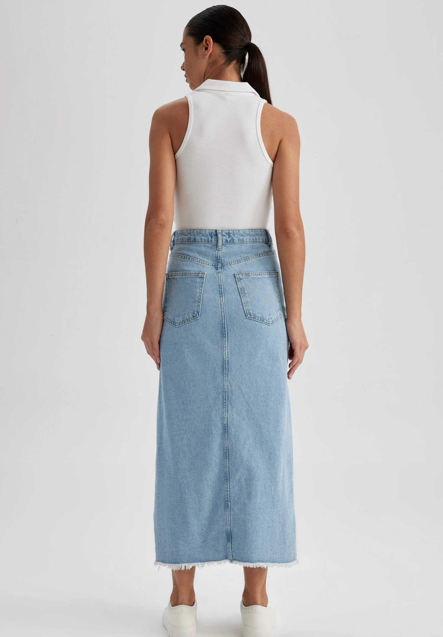 DeFacto Fashion Fit- A-Lijn Rok - Blue 5 DeFacto Fashion Fit- A-Lijn Rok - Blue - Afbeelding 3