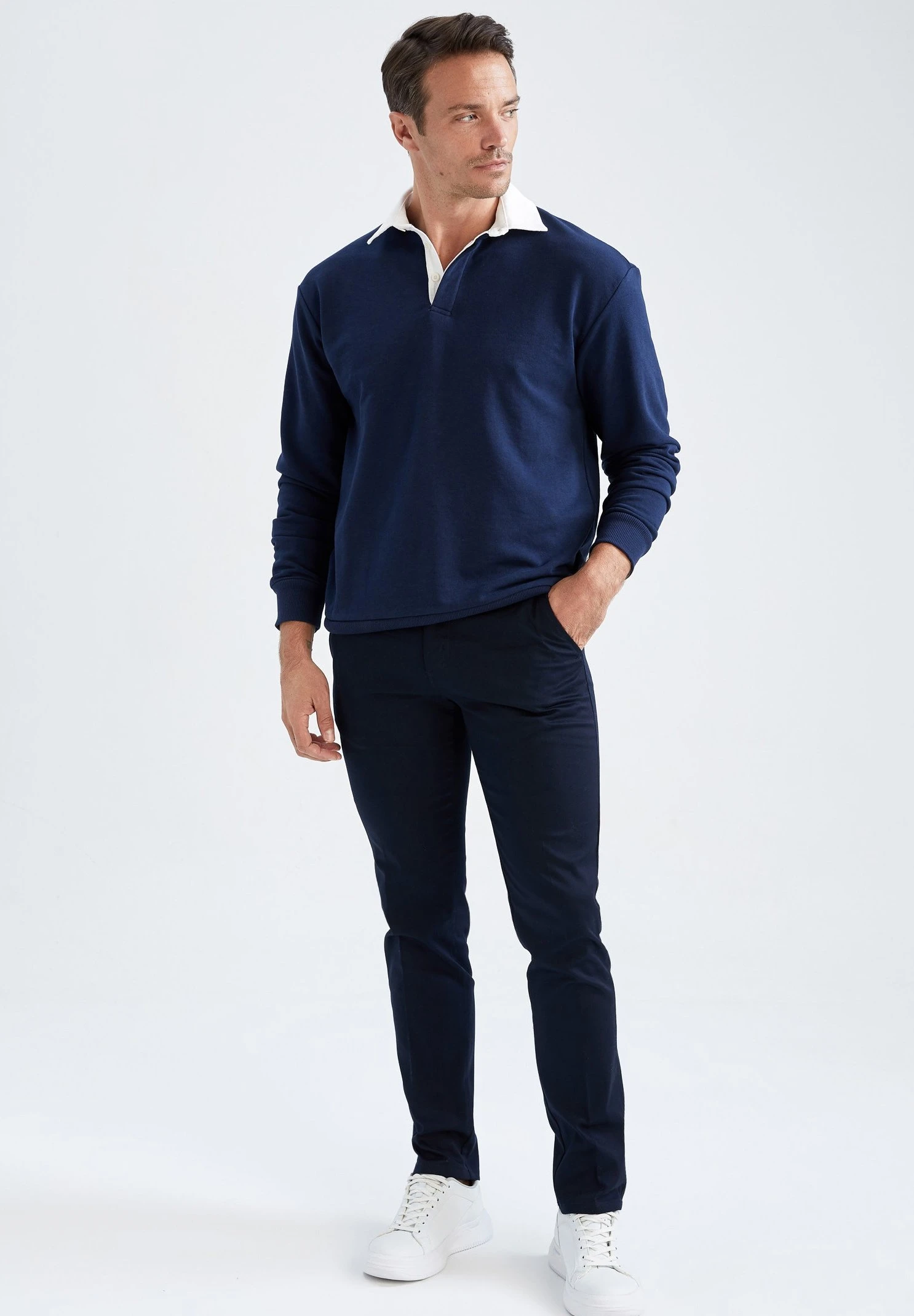 DeFacto Slim Fit- Chino - Indigo 4 DeFacto Slim Fit- Chino - Indigo - Afbeelding 2