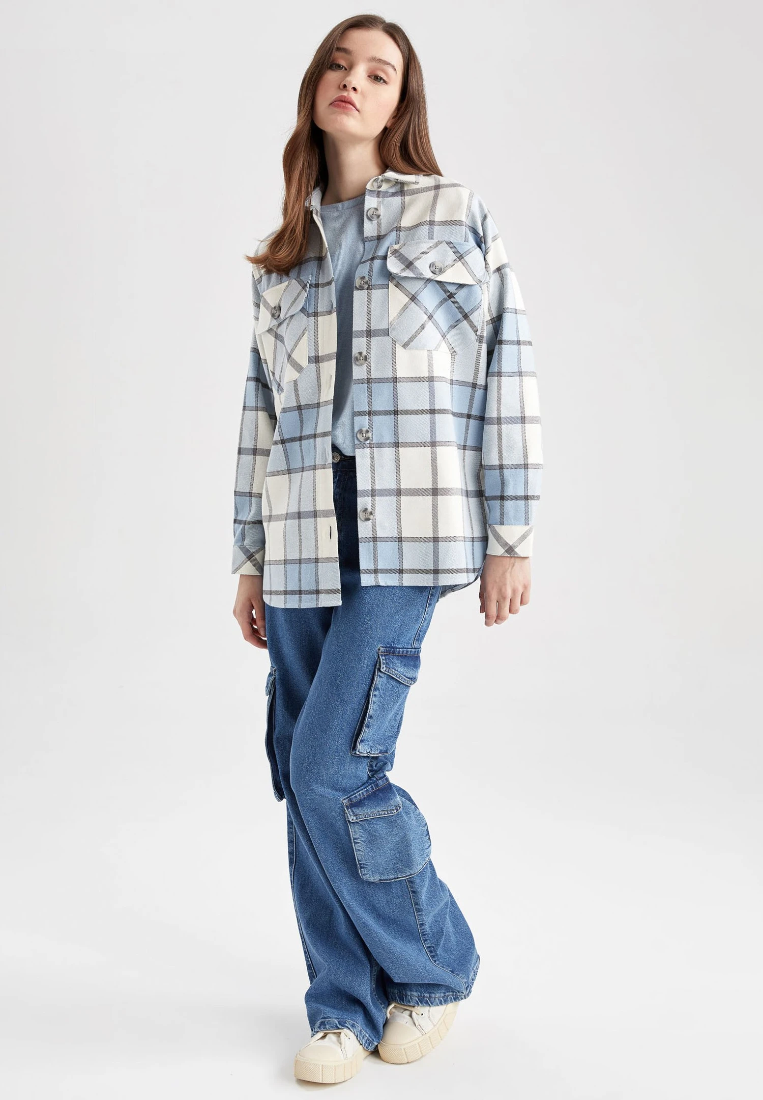 DeFacto Shacket - Lichte Jas - Blue 4 DeFacto Shacket - Lichte Jas - Blue - Afbeelding 2