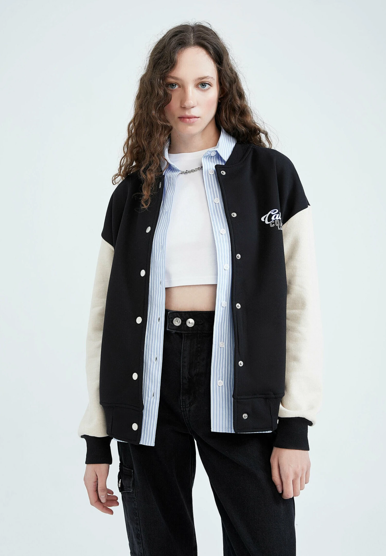 DeFacto Sweater Met Rits - Black 3 DeFacto Sweater Met Rits - Black