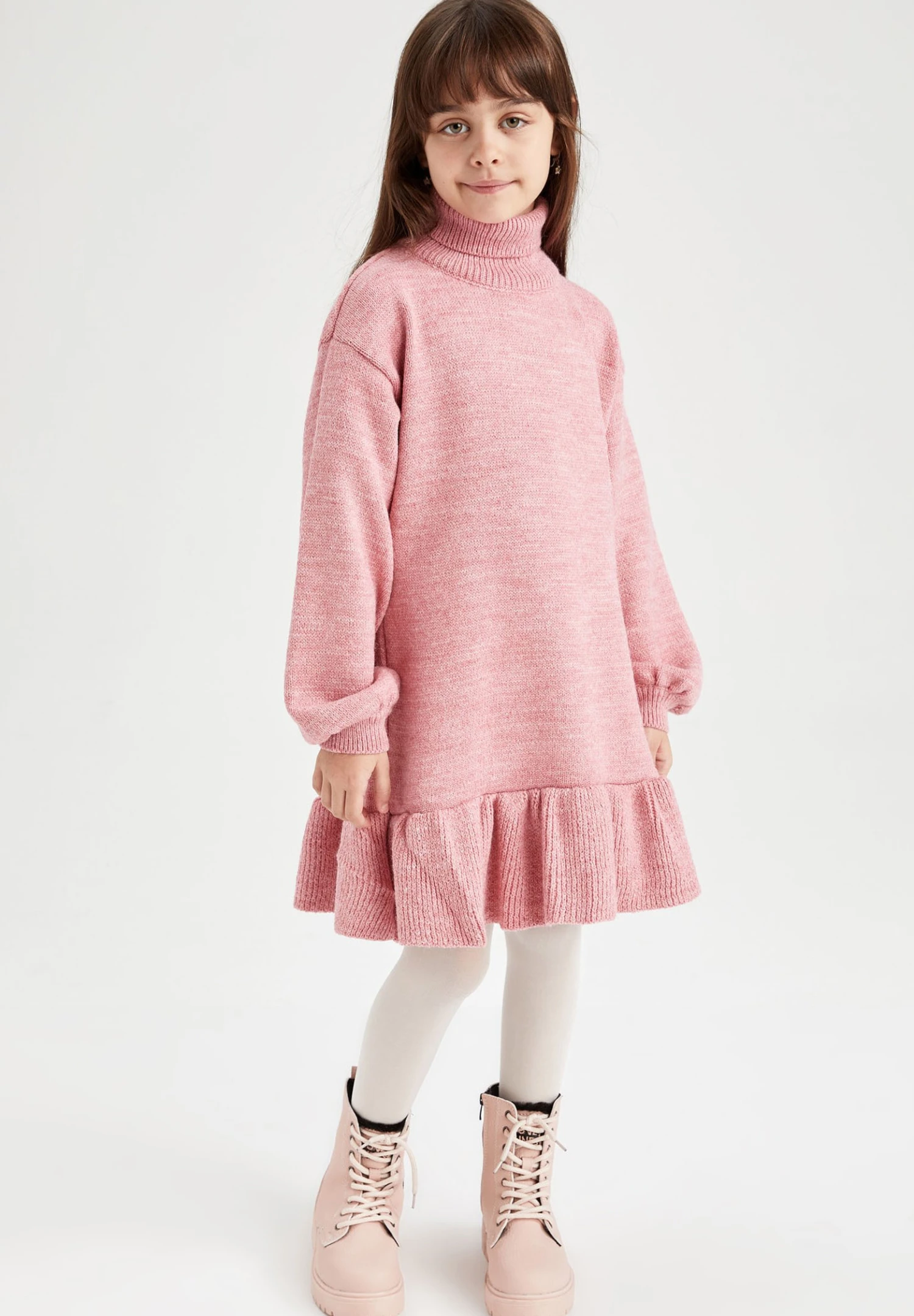 DeFacto Gebreide Jurk - Bordeaux 3 DeFacto Gebreide Jurk - Bordeaux