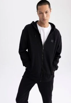 DeFacto Sweater Met Rits - Black