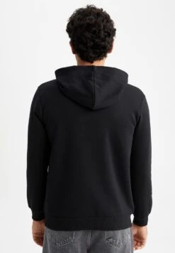DeFacto Regular Fit - Hoodie - Black -DeFacto d5dafc1ba6664973a7c9dc2568c776a3