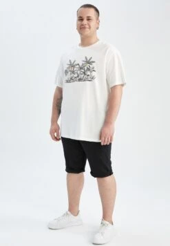DeFacto Plussize- T-Shirt Print - White