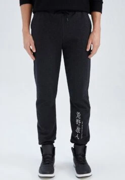 DeFacto Regular Fit - Trainingsbroek - Anthracite