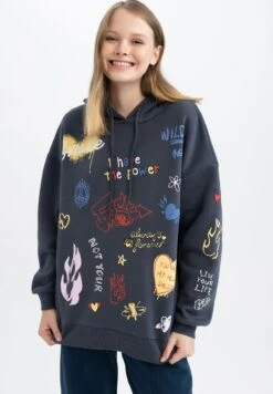 DeFacto Oversize Fit - Hoodie - Navy