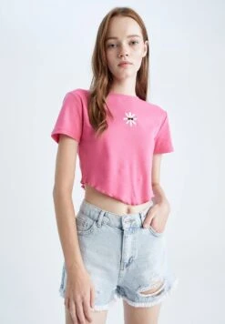 DeFacto T-Shirt Print - Pink