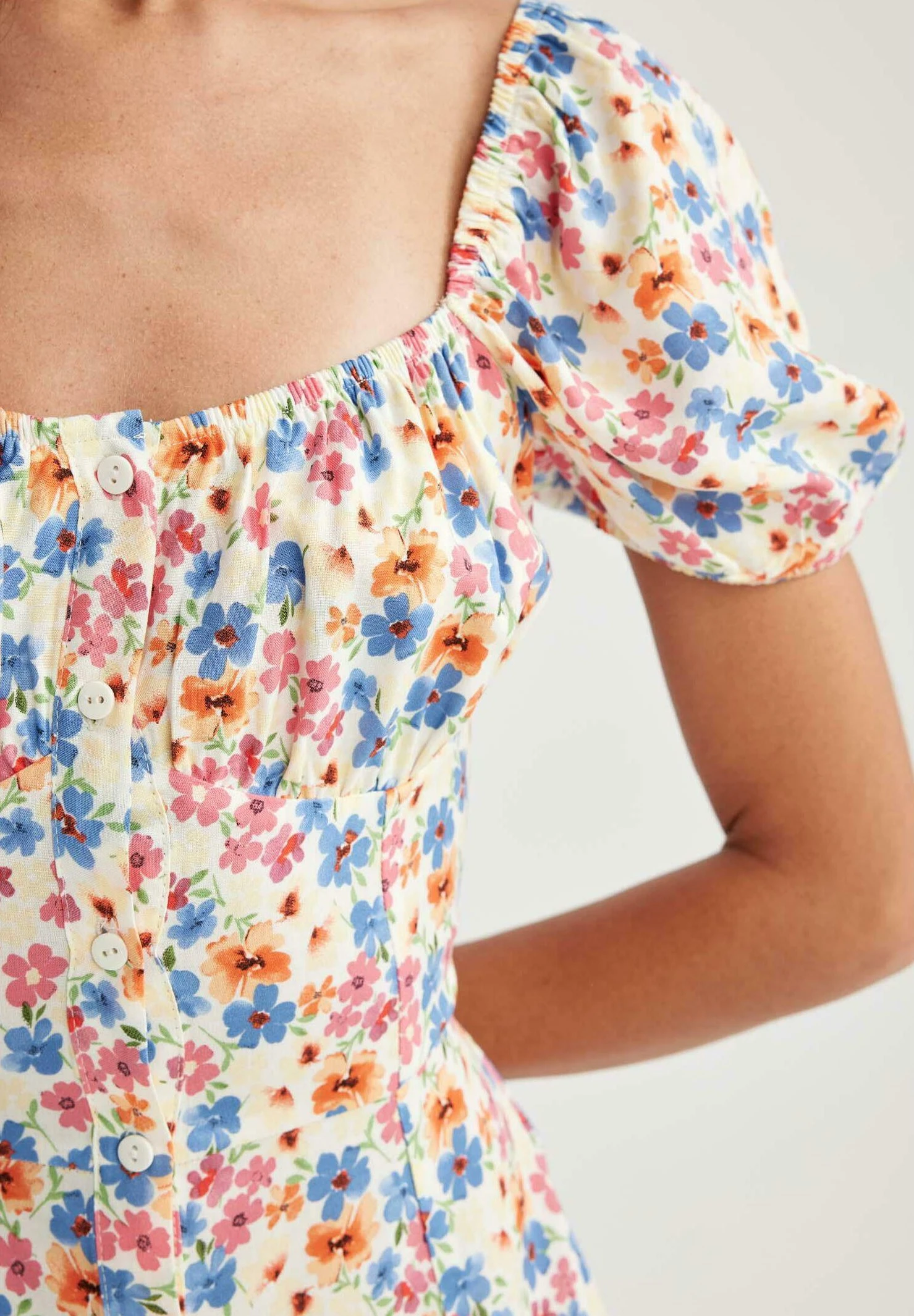 DeFacto Fit And Flare - Blousejurk - White 6 DeFacto Fit And Flare - Blousejurk - White - Afbeelding 4