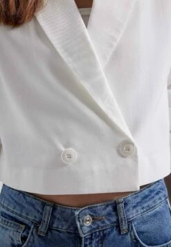 DeFacto Regular Fit- Blazer - Ecru -DeFacto d746497ee52843d58bbc613c35d7ba50