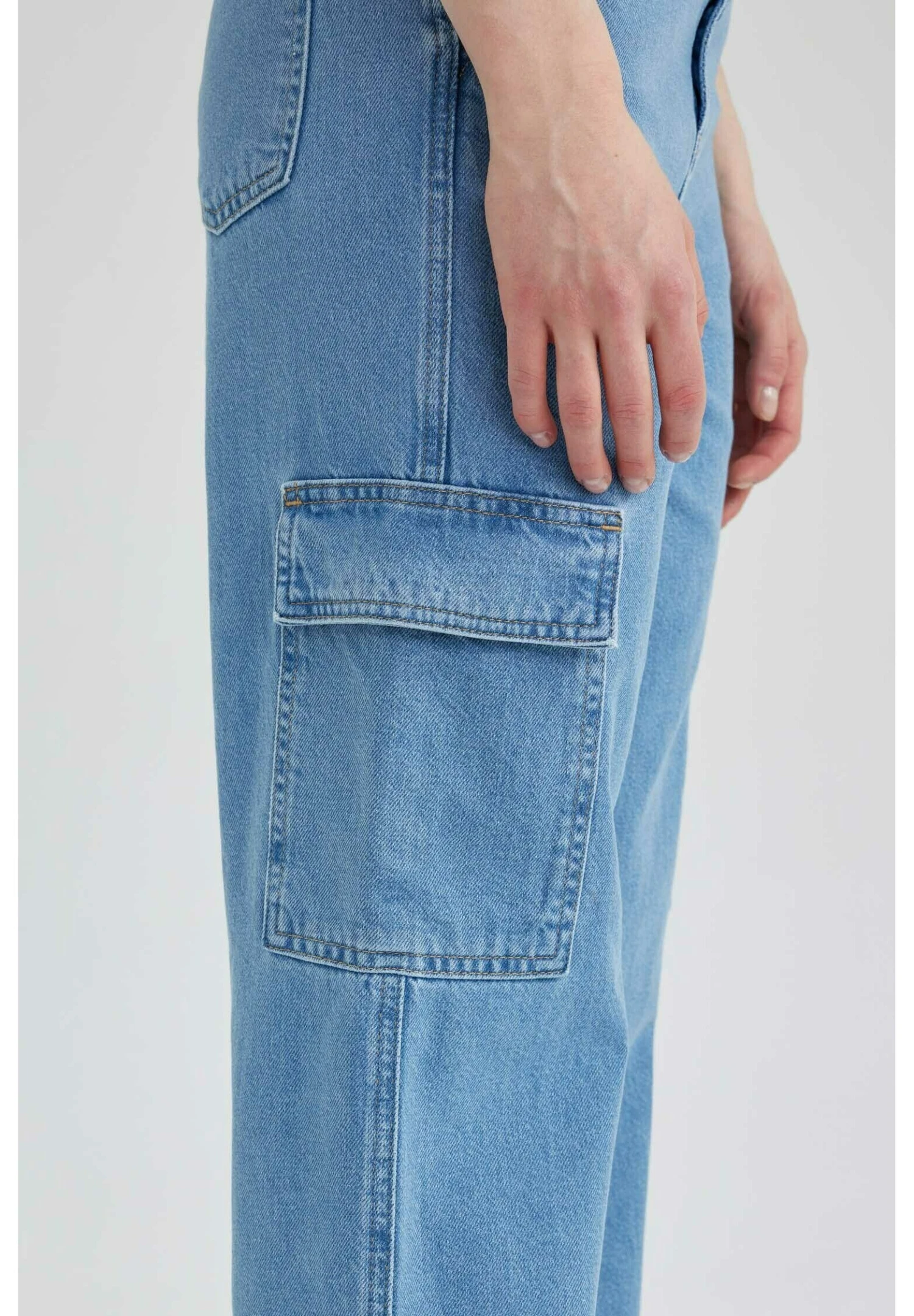 DeFacto Flared Jeans - Blue 7 DeFacto Flared Jeans - Blue - Afbeelding 5
