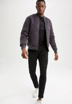 DeFacto Regular Fit- Bomberjacks - Anthracite -DeFacto d9593fa8126d445db44124db33bdd79d