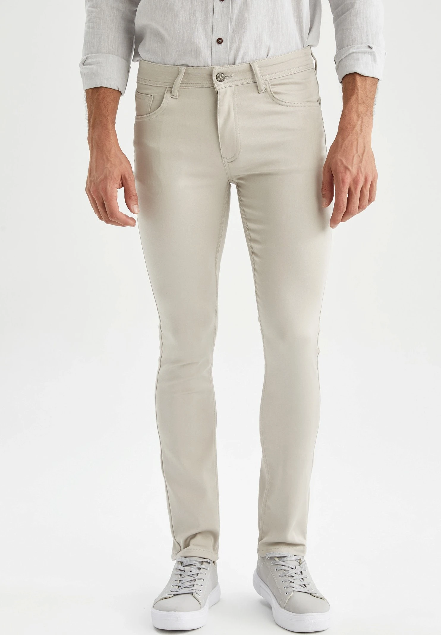 DeFacto Slim Fit - Slim Fit Jeans - Beige 3 DeFacto Slim Fit - Slim Fit Jeans - Beige