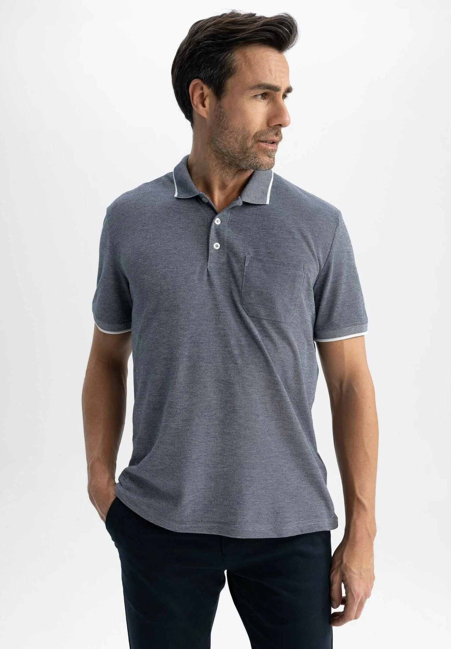 DeFacto Regular Fit - Poloshirt - Navy 3 DeFacto Regular Fit - Poloshirt - Navy