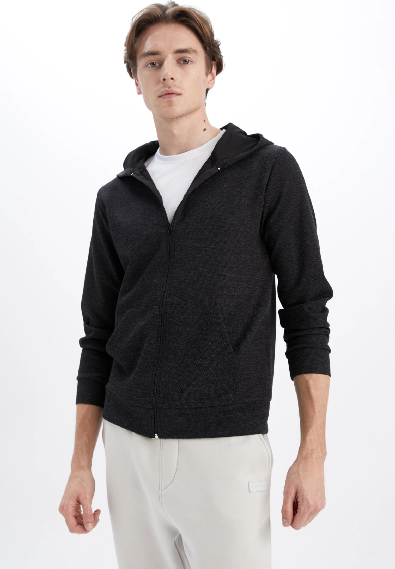 DeFacto Regular Fit - Sweater Met Rits - Anthracite 3 DeFacto Regular Fit - Sweater Met Rits - Anthracite
