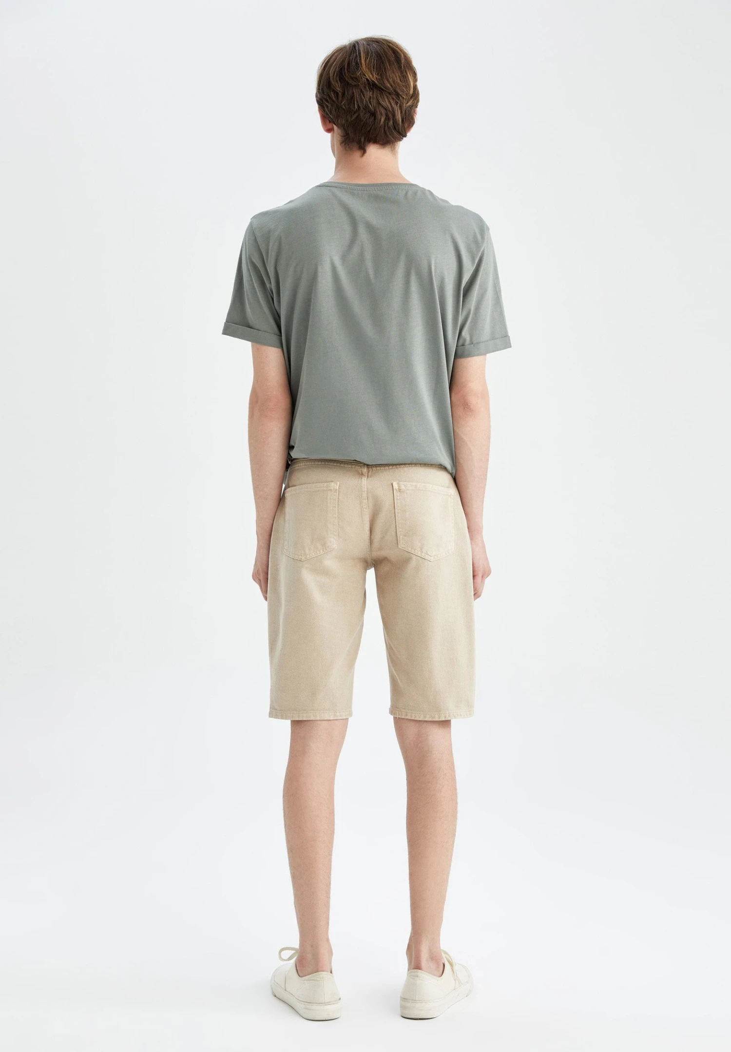 DeFacto Regular Fit- Jeansshort - Beige 5 DeFacto Regular Fit- Jeansshort - Beige - Afbeelding 3