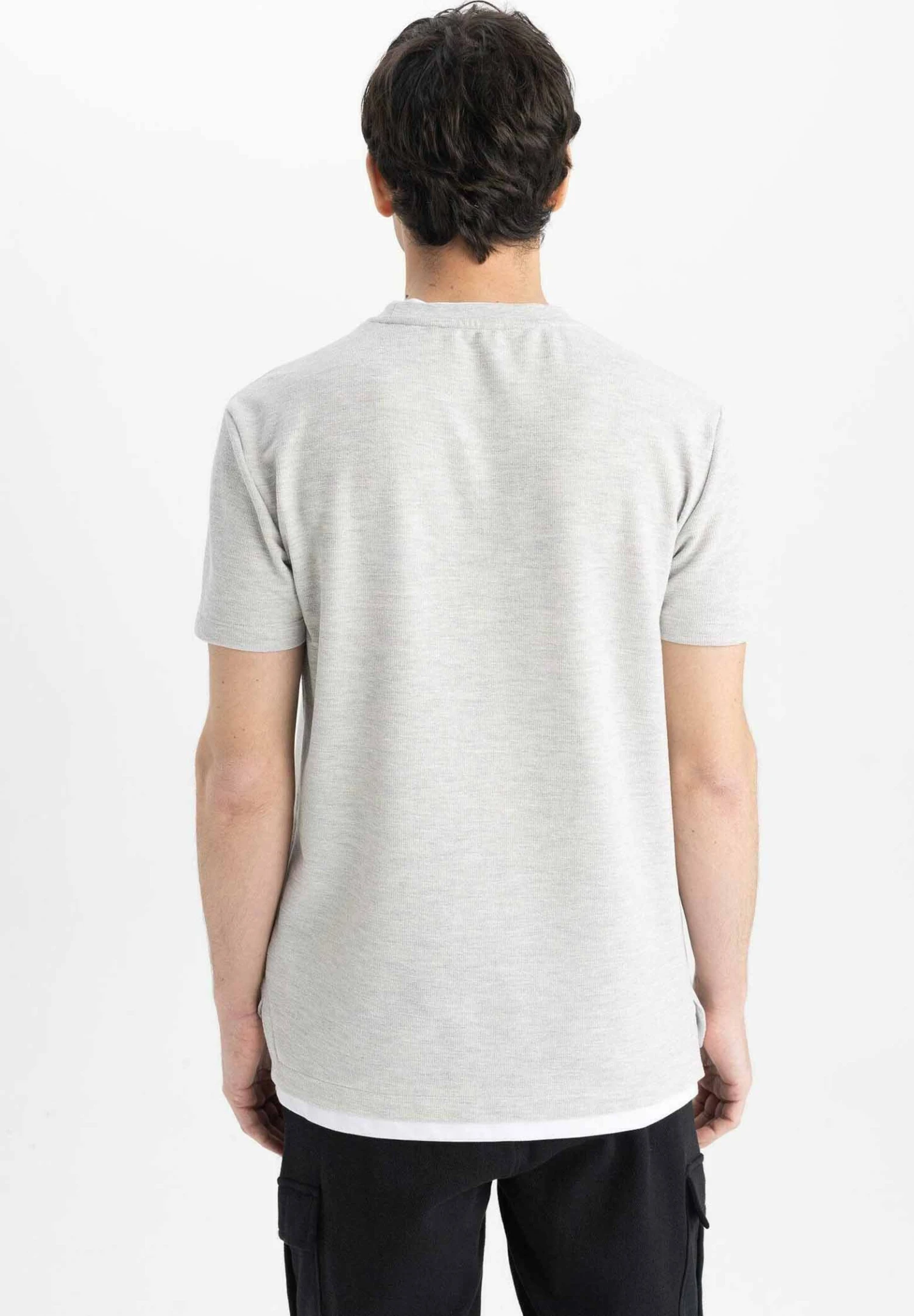 DeFacto Regular Fit- T-Shirt Print - Grey 5 DeFacto Regular Fit- T-Shirt Print - Grey - Afbeelding 3