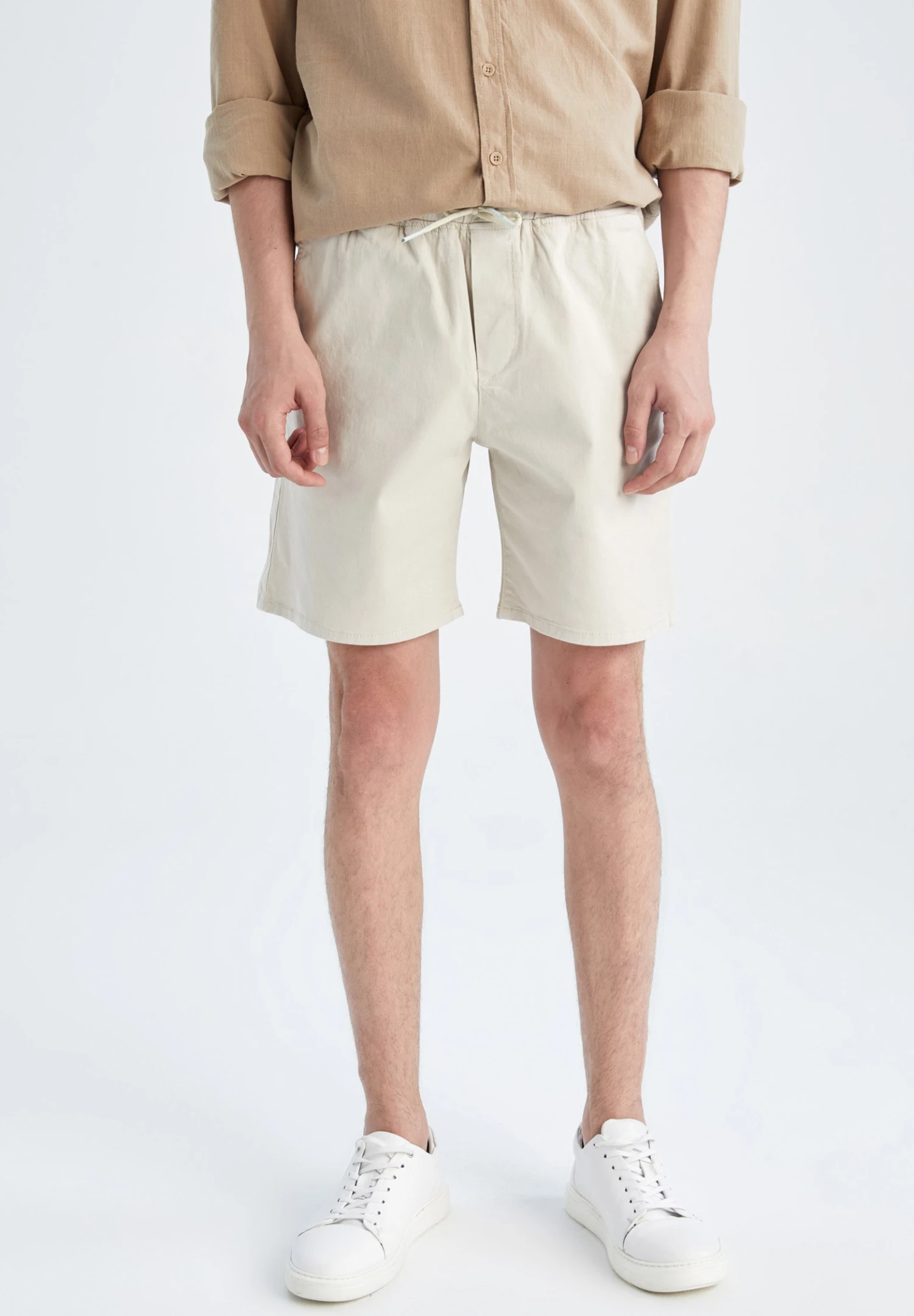 DeFacto Regular Fit - Shorts - Beige 3 DeFacto Regular Fit - Shorts - Beige