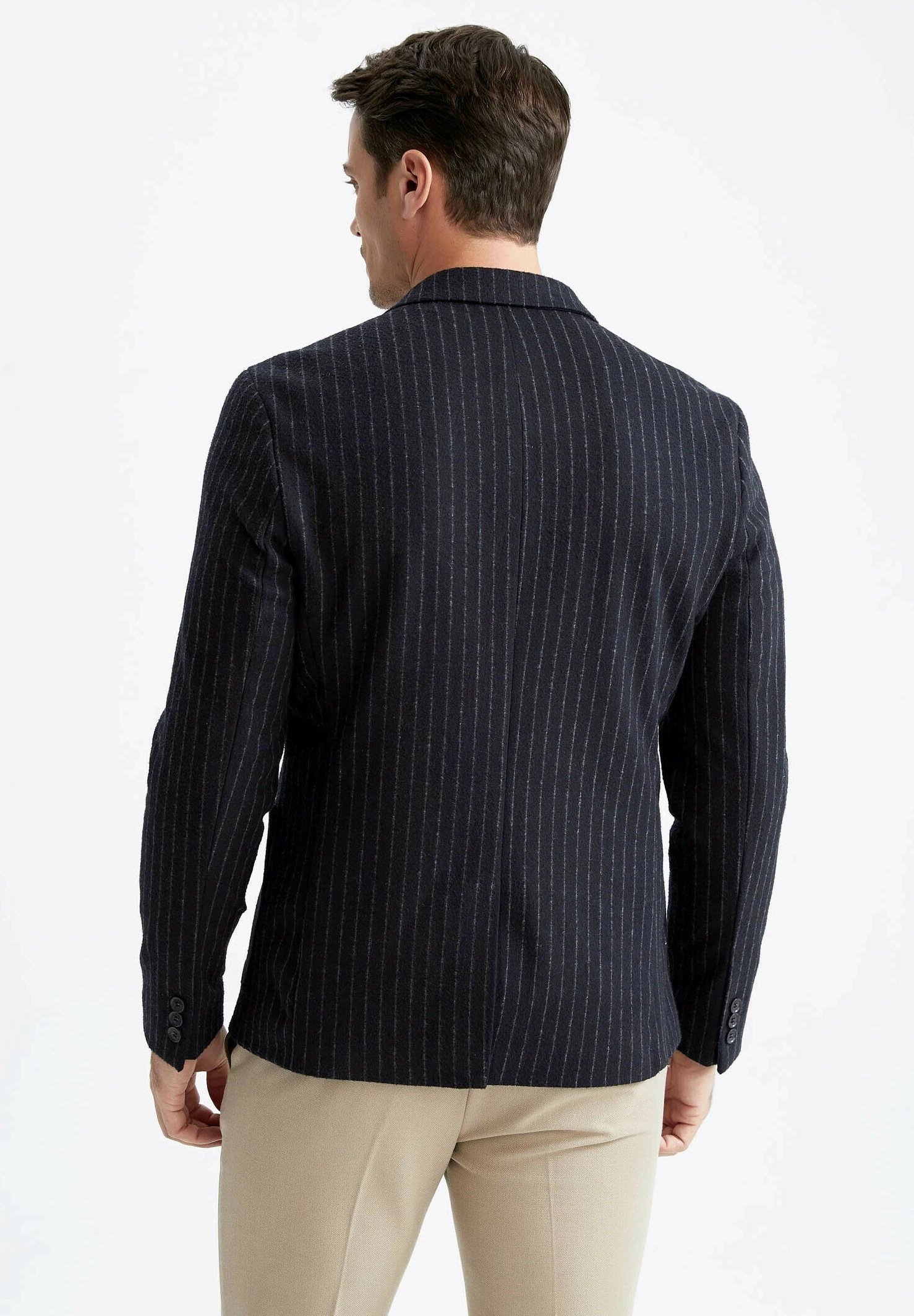 DeFacto Slim Fit- Blazer - Navy 5 DeFacto Slim Fit- Blazer - Navy - Afbeelding 3