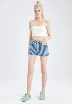 DeFacto Jeansshort - Blue -DeFacto dbfa1aa5c23f4a9f85786306b8478c63