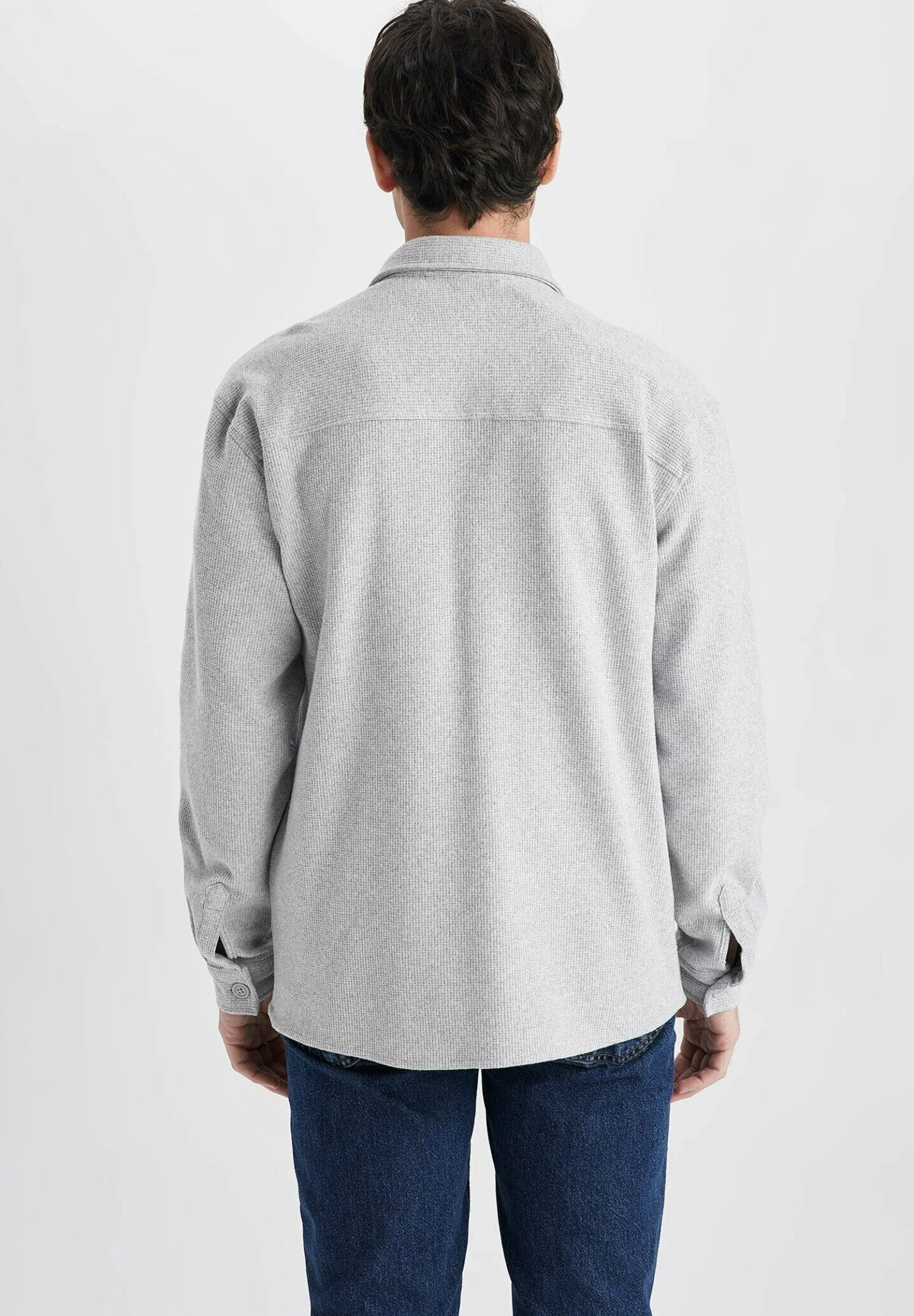 DeFacto Relax Fit - Overhemd - Grey 5 DeFacto Relax Fit - Overhemd - Grey - Afbeelding 3