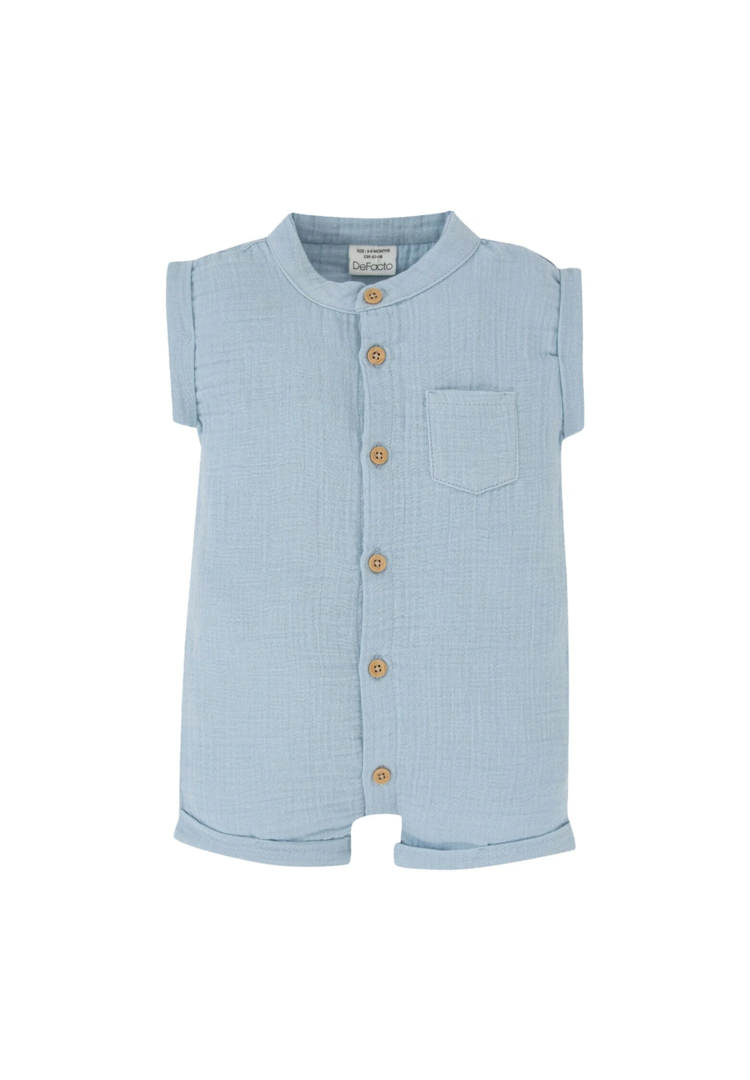 DeFacto Regular Fit- Jumpsuit - Blue 3 DeFacto Regular Fit- Jumpsuit - Blue