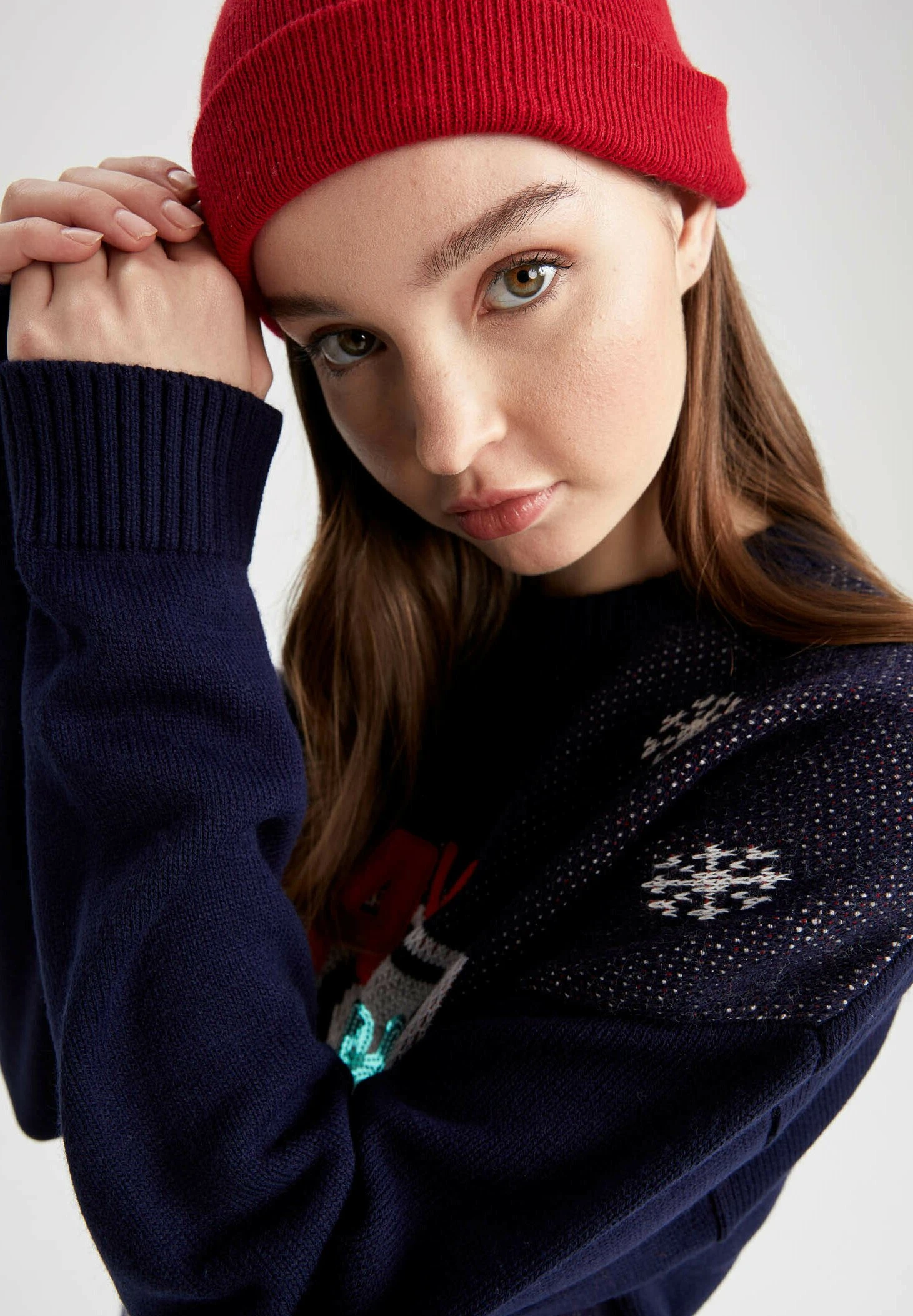 DeFacto Regular Fit Christmas Jumper - Trui - Navy 6 DeFacto Regular Fit Christmas Jumper - Trui - Navy - Afbeelding 4