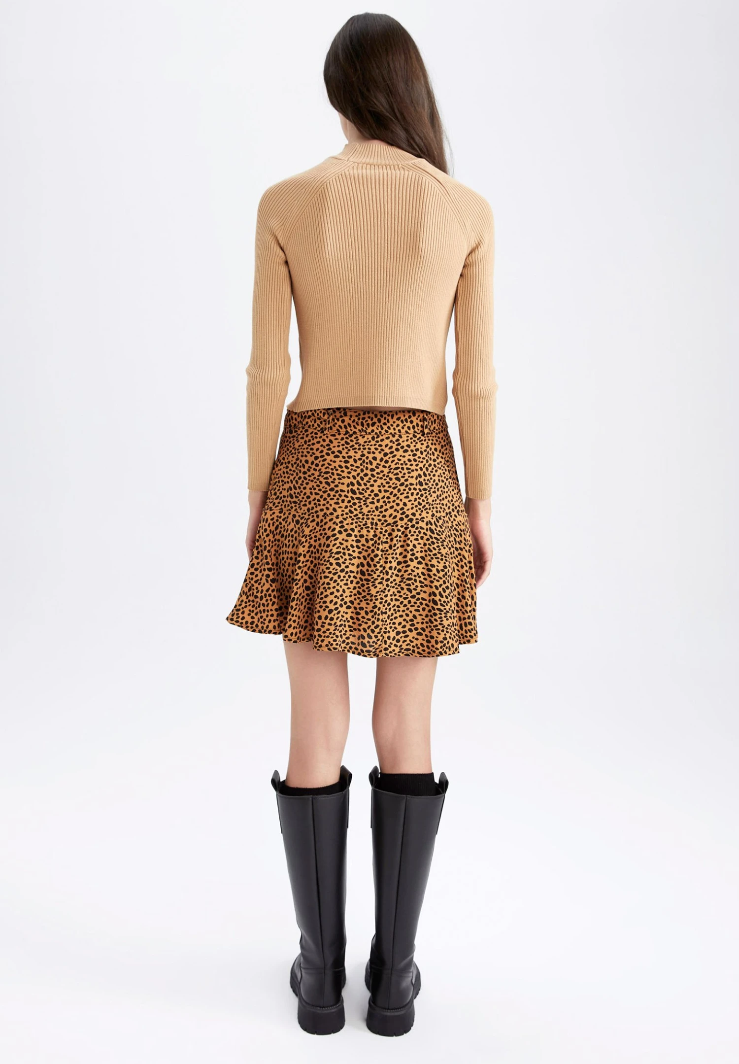 DeFacto Fit And Flare - A-Lijn Rok - Brown 5 DeFacto Fit And Flare - A-Lijn Rok - Brown - Afbeelding 3