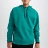 DeFacto Hoodie - Green 2 DeFacto Hoodie - Green -DeFacto dfa29be4a1f042fbae4d5c9bbdbe8f38