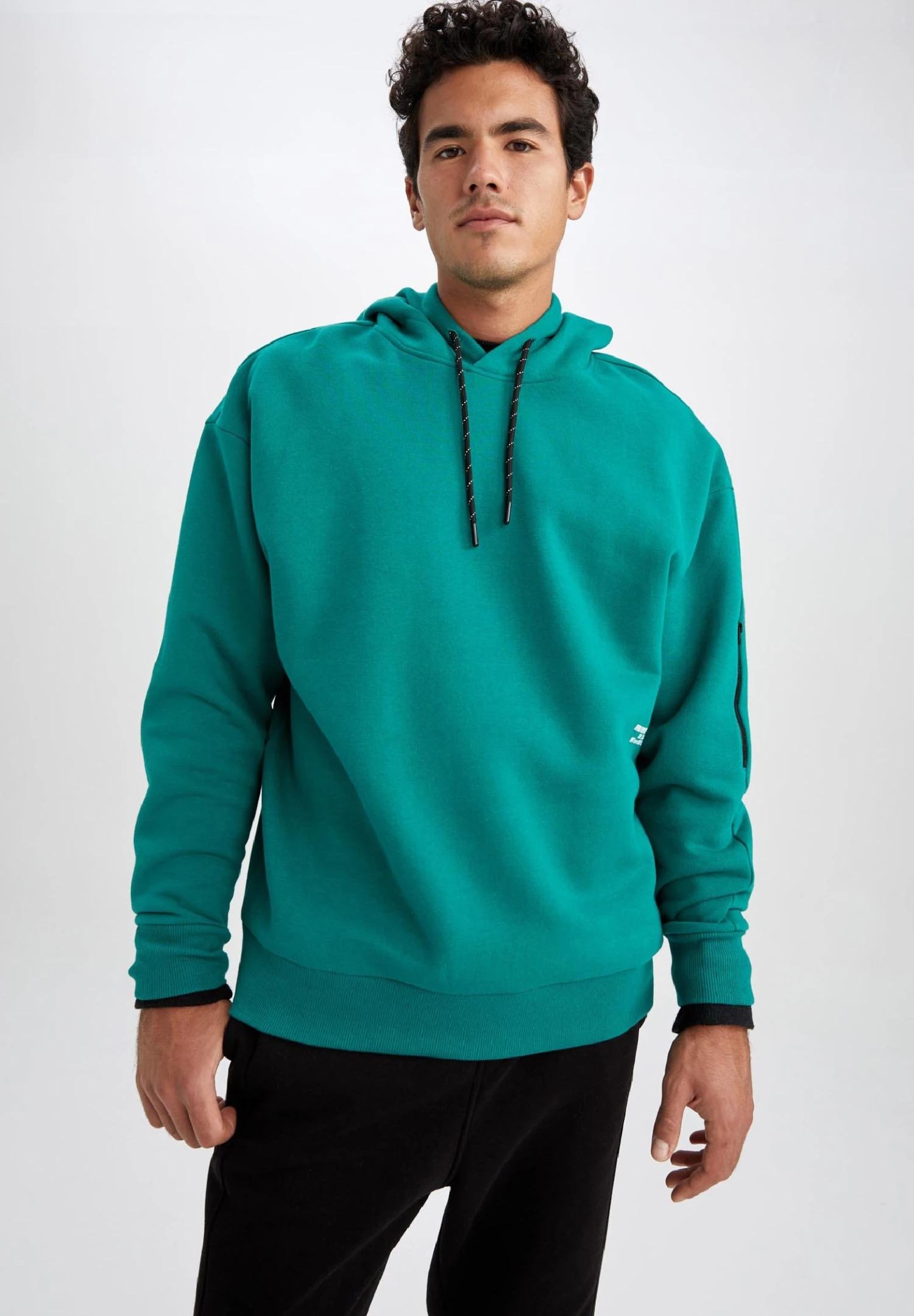 DeFacto Hoodie - Green 3 DeFacto Hoodie - Green