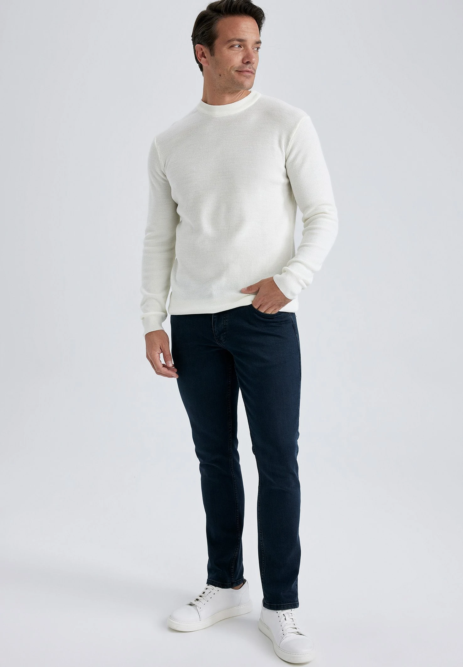 DeFacto Standard Fit - Trui - Ecru 4 DeFacto Standard Fit - Trui - Ecru - Afbeelding 2