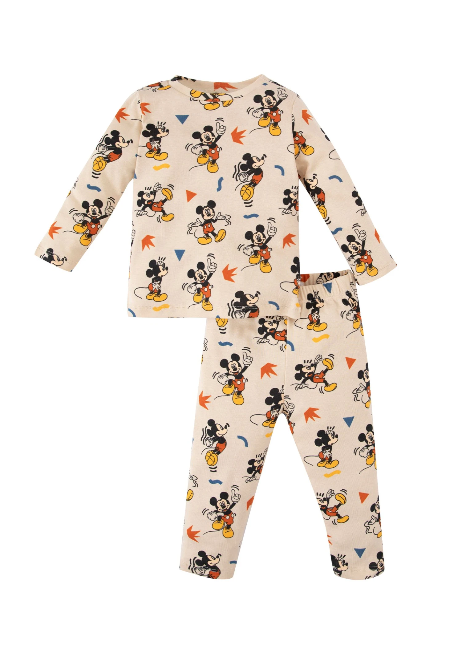 DeFacto Mickey & Minnie Regular Fit- Pyjama - Beige 3 DeFacto Mickey & Minnie Regular Fit- Pyjama - Beige