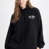 DeFacto Oversize Fit- Hoodie - Black 2 DeFacto Oversize Fit- Hoodie - Black -DeFacto e10dd3f74d4044408347f458b93816bd