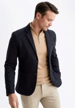 DeFacto Slim Fit- Blazer - Navy