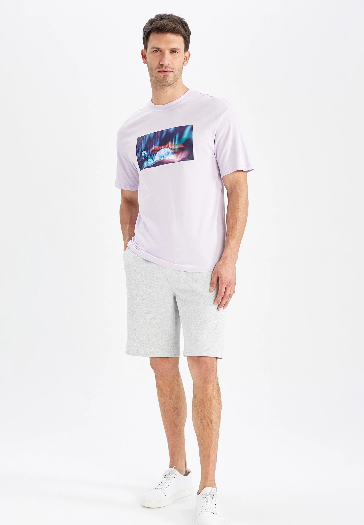 DeFacto T-Shirt Print - Lilac 4 DeFacto T-Shirt Print - Lilac - Afbeelding 2