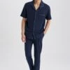 DeFacto Set Regular Fit - Pyjama - Navy 1 DeFacto Set Regular Fit - Pyjama - Navy -DeFacto e22c5308d35f47c49e23bd1528032a8b
