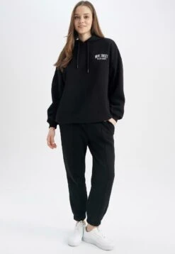 DeFacto Oversize Fit- Hoodie - Black 6 DeFacto Oversize Fit- Hoodie - Black -DeFacto e285bf6be10e499bb182ea4a034511f8