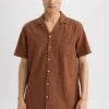 DeFacto Modern Fit - Overhemd - Brown 2 DeFacto Modern Fit - Overhemd - Brown -DeFacto e2a7a8b9ce554b1dab7f7dbcf2326dda