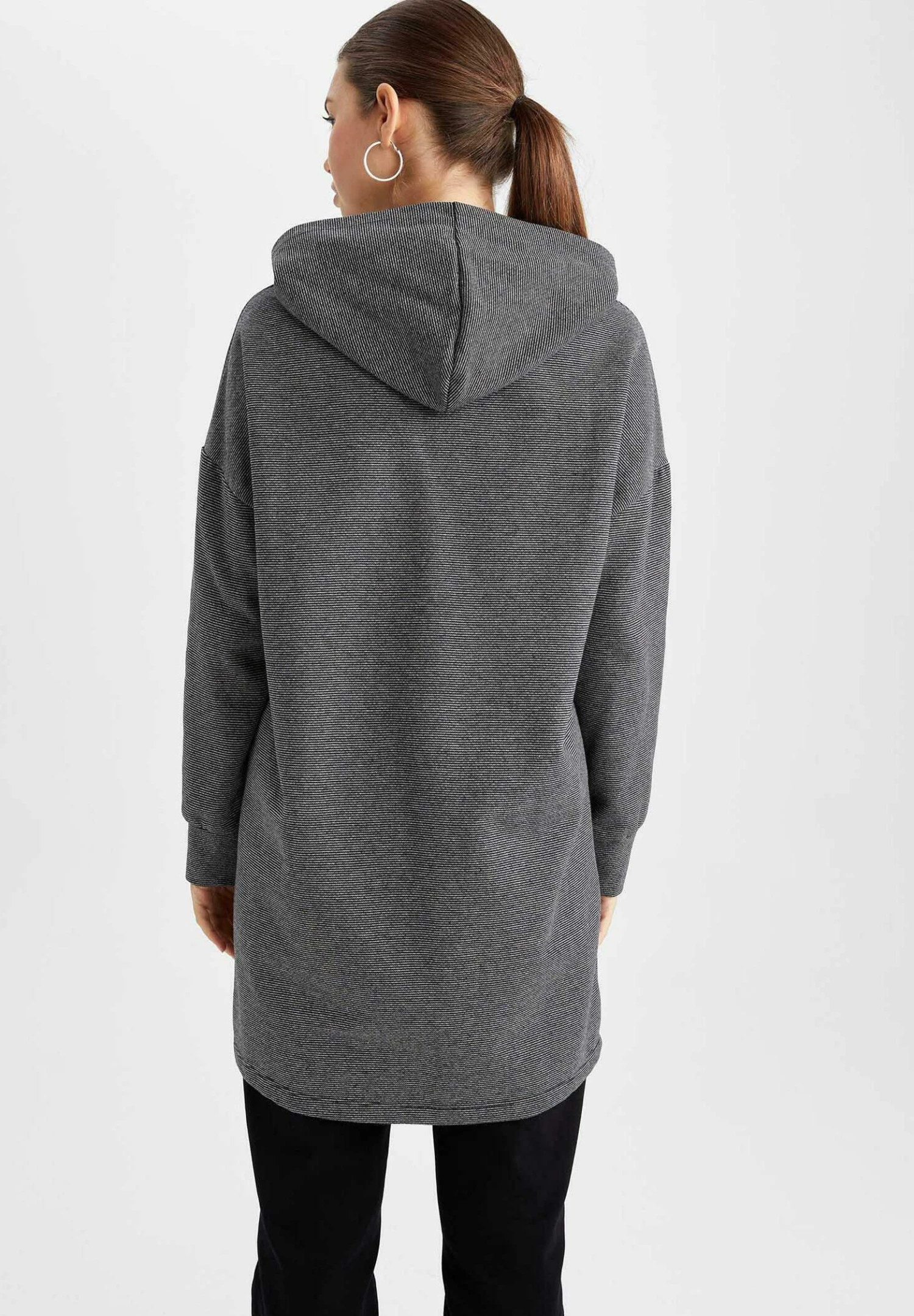 DeFacto Hoodie - Anthracite 5 DeFacto Hoodie - Anthracite - Afbeelding 3
