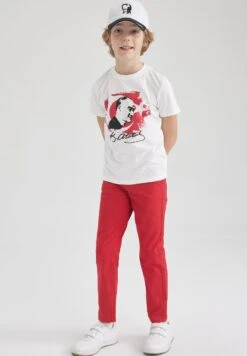 DeFacto Regular Fit - Broek - Red