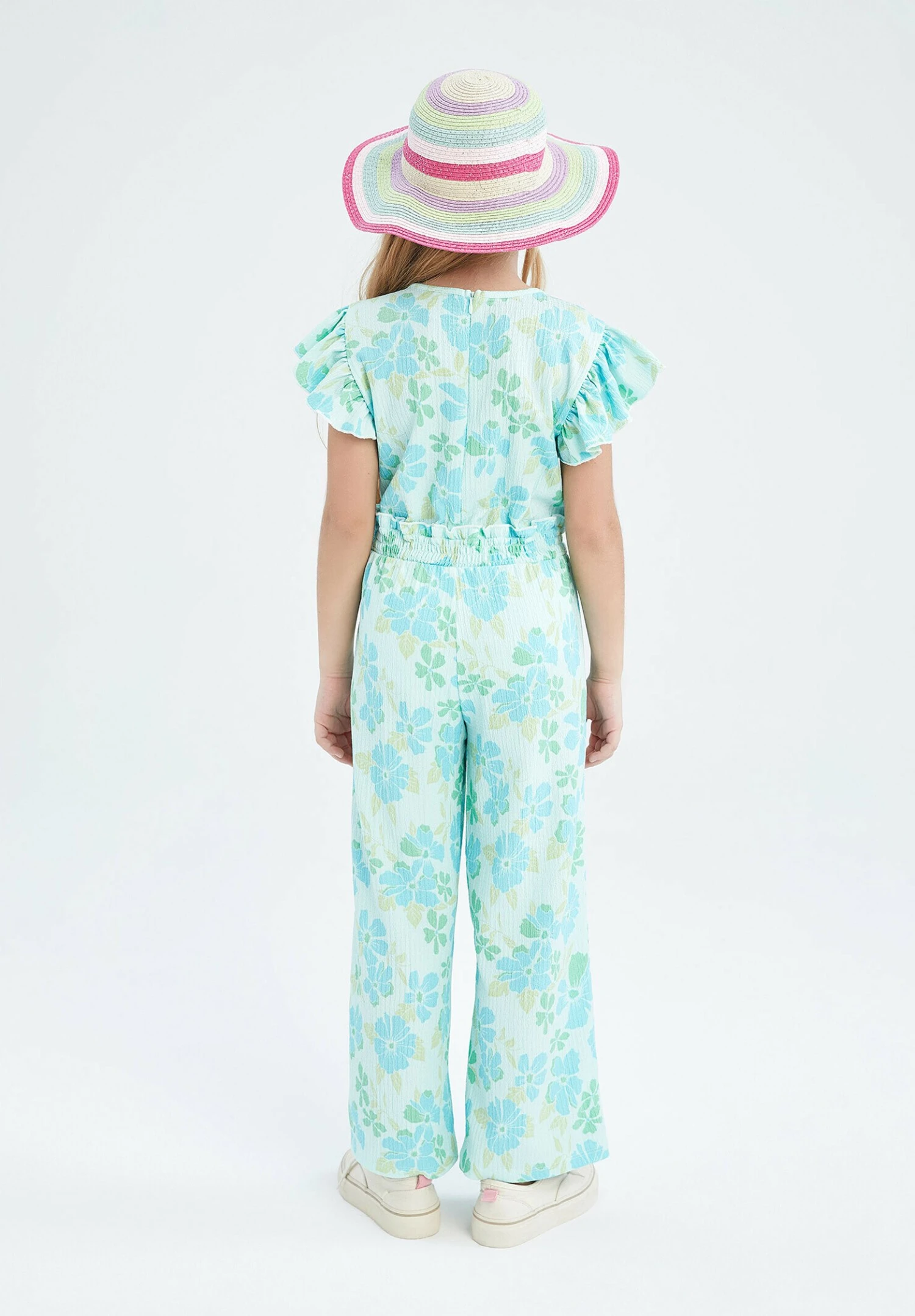 DeFacto Regular Fit - Jumpsuit - Turquoise 5 DeFacto Regular Fit - Jumpsuit - Turquoise - Afbeelding 3