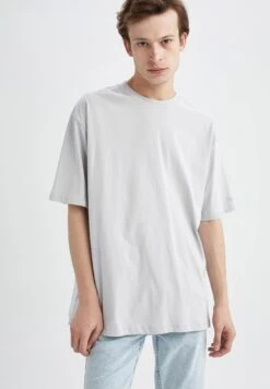 DeFacto Oversize Fit- T-Shirt Basic - Grey 7 DeFacto Oversize Fit- T-Shirt Basic - Grey -DeFacto e5a9574b65be458f86841ab2cbd50f30