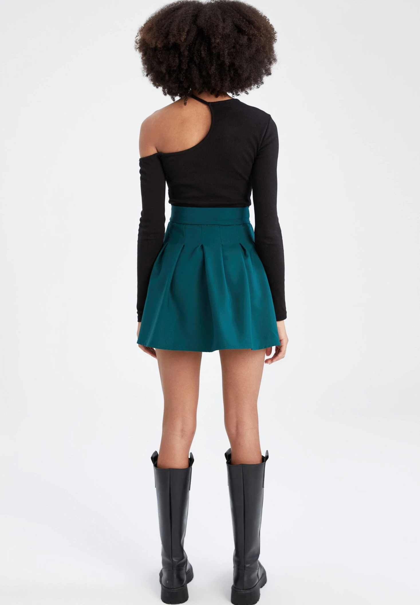 DeFacto Short - A-Lijn Rok - Green 5 DeFacto Short - A-Lijn Rok - Green - Afbeelding 3