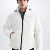 DeFacto Regular Fit- Winterjas - White -DeFacto e5e73fcc620f4fdea332d43a6c056ed5