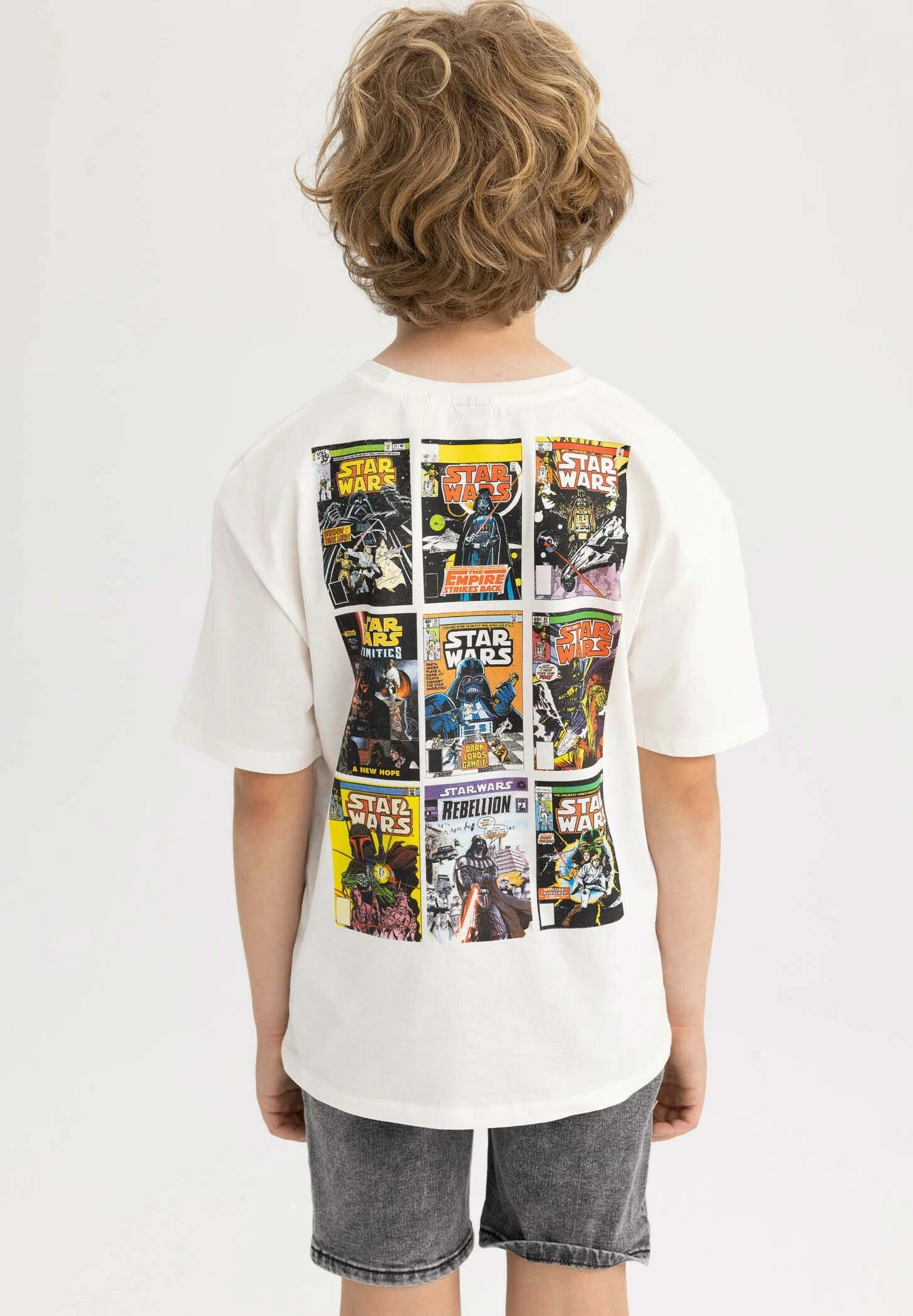 DeFacto Star Wars Set - Jeansshort - White 4 DeFacto Star Wars Set - Jeansshort - White - Afbeelding 2